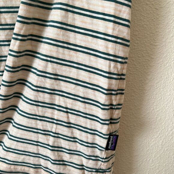 Patagonia Squeaky Polo Shirt Striped 100% Organic Cotton Men's Size M - Picture 4 of 5